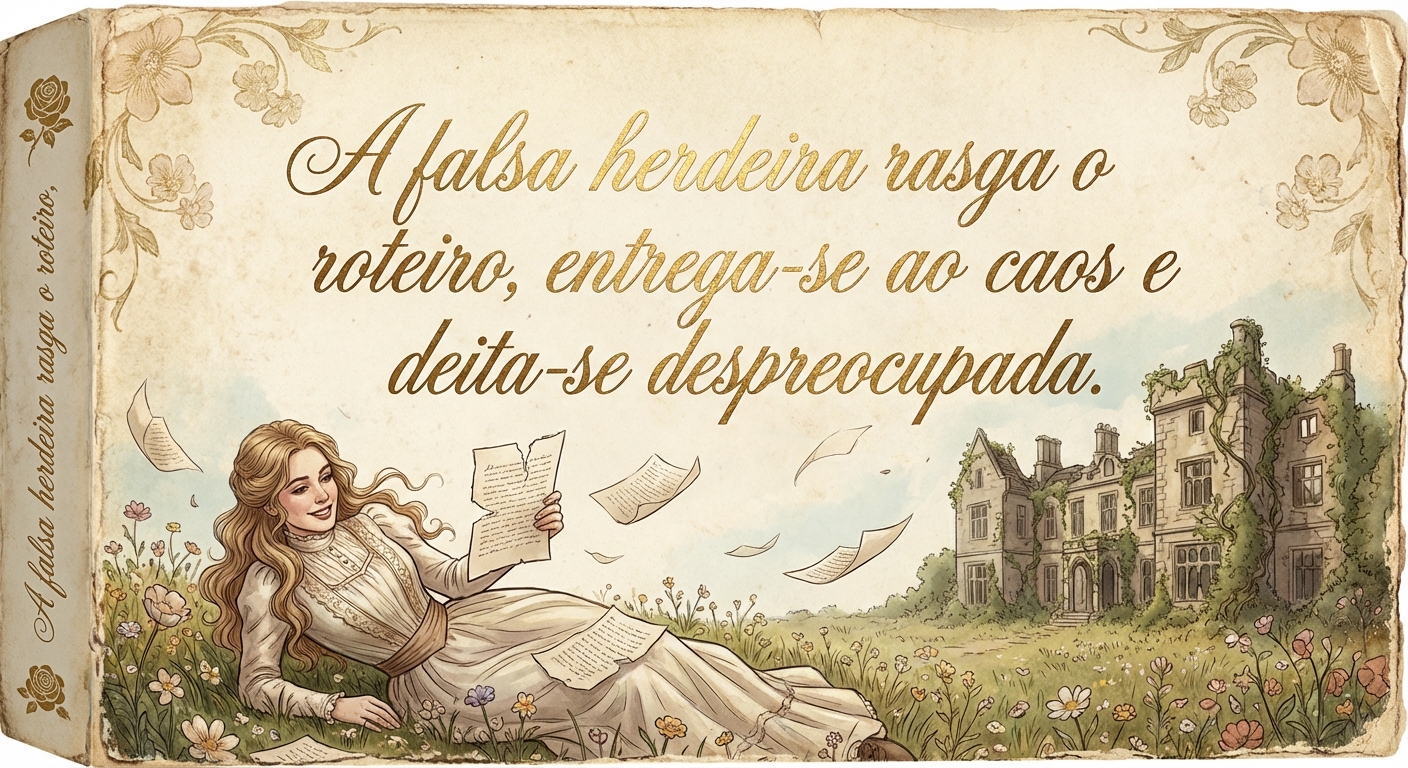 A falsa herdeira rasga o roteiro, entrega-se ao caos e deita-se despreocupada.